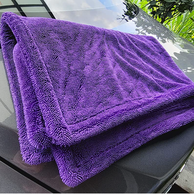 Microfibre Plush Twist Drying Towel (Purple or Grey)